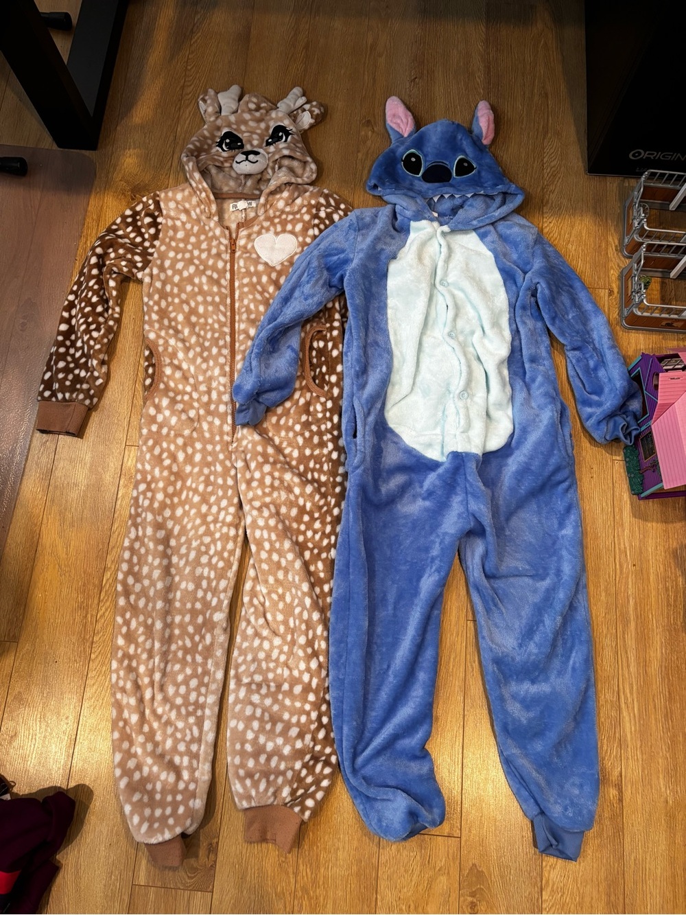 Cozy Fawn Onesie & Blue Stitch Character Onesie Set